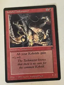 Magic the Gathering MTG Legends Kobold Taskmaster LP+ (Beta Bob) - Image 1