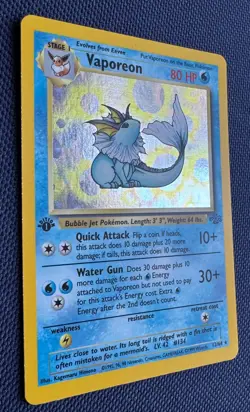 Vaporeon 12/64 1st Edition Holo Rare 1999 Pokemon Jungle NM/Mint - Image 4