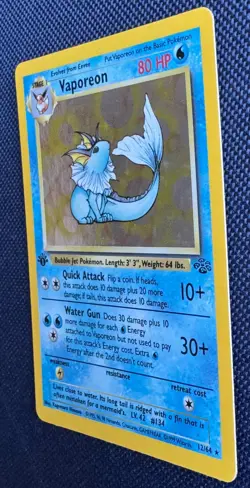 Vaporeon 12/64 1st Edition Holo Rare 1999 Pokemon Jungle NM/Mint - Image 5