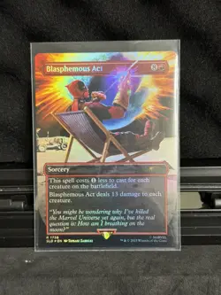 MTG Secret Lair Drop SLD Deadpool Blasphemous Act FOIL - Image 1