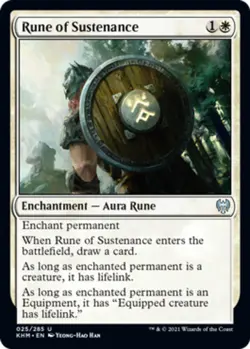 1x Rune of Sustenance - Kaldheim - Near Mint, English - MTG! - Image 1