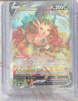 Pokemon TCG Evolving Skies Leafeon V Alt Art Card 167/203 (New Seller) - Image 1