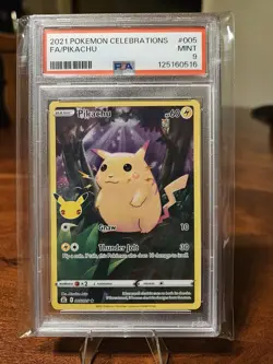 2021 Pokemon SWSH Celebrations Pikachu Holo #005/025 PSA 9 - Image 1