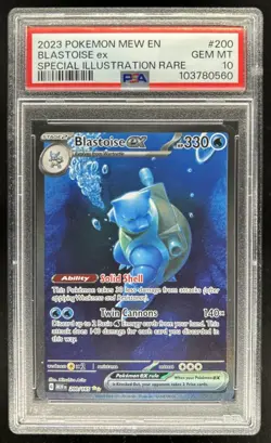 2023 Pokemon SV 151 Blastoise ex Special Illustration Rare #200/165 PSA 10 - Image 1