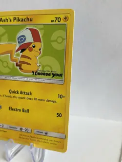Ash’s Pikachu SM112 - I Choose You Promo Pokemon Card Non Holo MP - Image 3