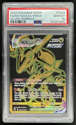 2022 Pokemon SWSH Silver Tempest Rayquaza VM Trainer Gallery #TG29/TG30 PSA 10 - Image 1