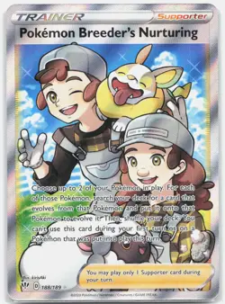 Pokemon Breeder's Nurturing (Full Art) Ultra Rare SWSH03: Darkness Ablaze SWSH03 - Image 1