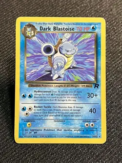Dark Blastoise Non Holo Rare 20/82 Pokemon Team Rocket Unlimited Vintage - Image 1