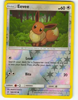 Eevee - Reverse Holo - 166/236 Cosmic Eclipse - Pokemon TCG - 2019 - Image 1