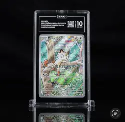 2025 POKEMON PFL EN-PHANTASMAL FLAMES ILLUSTRATION RARE #106 MEOWTH TAG 10 - Image 1