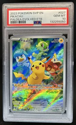 2023 Pokemon SV Black Star Promos Pikachu #027 PSA 10 GEM MINT - Image 1