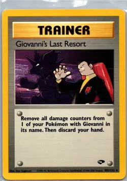 Giovanni's Last Resort 105/132 Gym Challenge Rare Unlimited Pokemon - Image 1