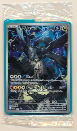 POKEMON N'S ZEKROM 037 FULL ART PROMO HOLO ME: MEGA EVOLUTION SEALED - Image 1