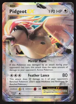 Pidgeot EX 64/108 Holo EX Rare Evolutions Pokemon Moderately Played - Image 1