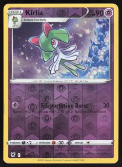 Kirlia 061/189 Uncommon Astral Radiance Pokemon Reverse Holo Lightly Played - Image 1