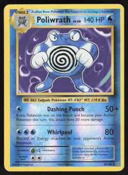 Poliwrath 25/108 Holo Rare Evolutions Pokemon Reverse Holo Lightly Played - Image 1