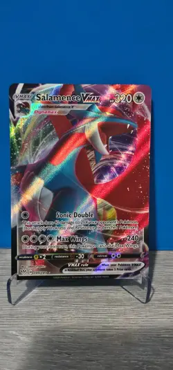 POKEMON DARKNESS ABLAZE SALAMENCE VMAX 144/189 ULTRA RARE HOLO - Image 1