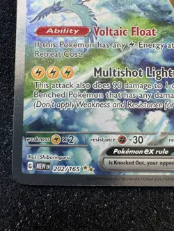 Zapdos ex 202/165 SV 151 Special Illustration Rare Full Art Holo English 200HP - Image 5