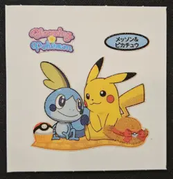 Japanese Pikachu & Sobble Cupcake Daiichi Pan Deco Sticker Blooming Pokemon NM - Image 1