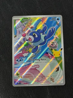 Pokemon First Partner Illustration Collection Popplio Black Star Full Art #045 - Image 1