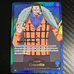 CROCODILE LEADER ONE PIECE ST03-001 2022 SUPER PRE-RELEASE - Image 1