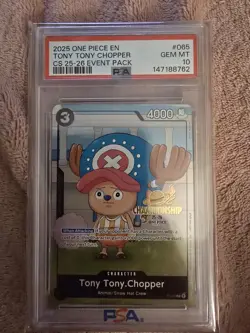 2024 ONE PIECE EVENT PACK COLLECTION VOL.5 #065 TONY TONY CHOPPER PSA 10 - Image 1