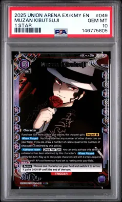 Union Arena TCG Muzan Kibutsuji Alt Art Holo PSA 10 Gem Mint Demon Slayer - Image 1