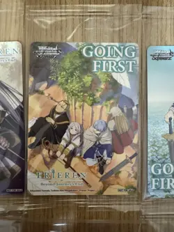 Weiss Schwarz Frieren Complete Set of 6 Sealed “Going First /Second” Box Toppers - Image 3