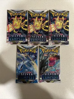 Pokemon Silver Tempest Booster Pack bundle of 5 - Image 1