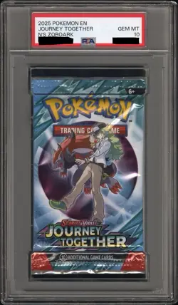 Pokemon Journey Together N’s Zoroark Art Sealed Booster Pack PSA 10 - Image 1