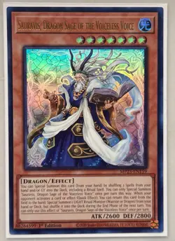 Yugioh! 1x Sauravis, Dragon Sage of the Voiceless Voice MP25-EN159 Ultra Rare - Image 1