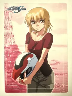 Gundam SEED Kagaliyura Asuha Clear Plate Collection Trading Card - Image 1