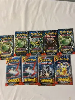 9 Packs Of Pokemon Cards 4-Surging Sparks/Twighlight Masquerade-5 - Image 1
