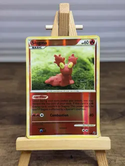 2010 HeartGold & SoulSilver - Undaunted Slugma #67 Reverse Holo Pokemon Card NM - Image 1