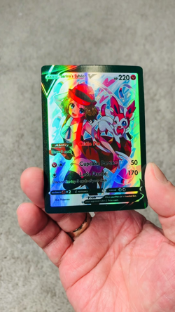 Set of 4 Sarina's Sylveon V, Sylveon VMax + More!!! Holo Fan Art Display Cards - Image 2
