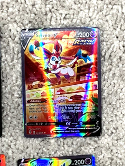 Set of 4 Sarina's Sylveon V, Sylveon VMax + More!!! Holo Fan Art Display Cards - Image 4