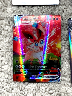 Set of 4 Sarina's Sylveon V, Sylveon VMax + More!!! Holo Fan Art Display Cards - Image 5