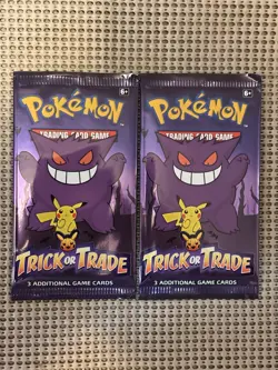 Pokemon 2022 Trick or Trade BOOster 3 Card Pack Lot of 2 Sealed - Image 1