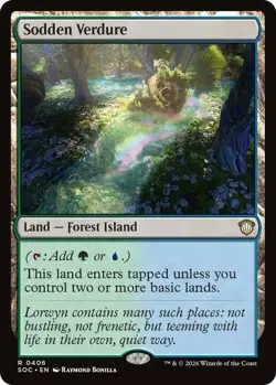 x1 Sodden Verdure R MTG Commander: Secrets of Strixhaven M/NM, English - Image 1