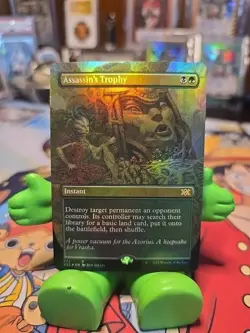 1x ASSASSIN’S TROPHY *FOIL* Borderless Ext Art MT/NM MTG Double Masters 2022 - Image 1