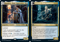 1x Dennick, Pious Apprentice // Dennick, Pious Apparition - Foil - Innistrad: Mi - Image 1