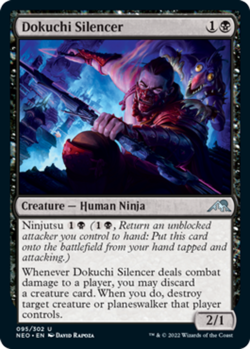 1x Dokuchi Silencer - Foil - Kamigawa: Neon Dynasty - Near Mint, English - MTG! - Image 1
