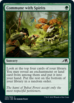 1x Commune with Spirits - Foil - Kamigawa: Neon Dynasty - Near Mint, English - M - Image 1