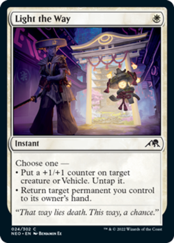 1x Light the Way - Foil - Kamigawa: Neon Dynasty - Near Mint, English - MTG! - Image 1