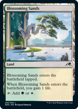 1x Blossoming Sands - Foil - Kamigawa: Neon Dynasty - Near Mint, English - MTG! - Image 1