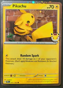Pikachu (Pokemon Day 2026) 051/162 30th Anniversary Promo Holo - Image 1