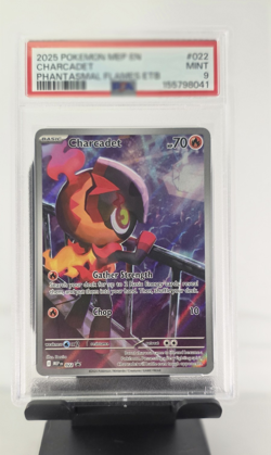 Pokemon TCG 2025 Me: Mega Evolution Promo Charcadet 022 Holo PSA 9 - Image 1