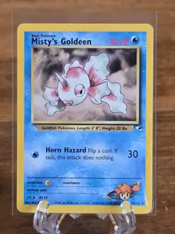 MISTY'S GOLDEEN 030/132 Gym Heroes Pokemon Card Rare WOTC NM - Image 2