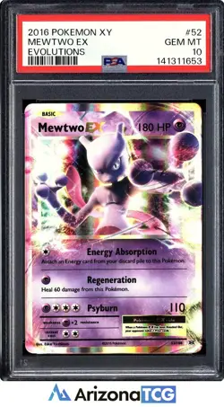 Pokemon 2016 Mewtwo EX 52/108 Evolutions GEM MINT PSA 10 - Image 1