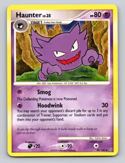 Haunter 40/100 Uncommon Stormfront Pokemon MP - Image 1